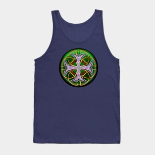 April Shield - Triquetras X 8 with large cross overlay Tank Top